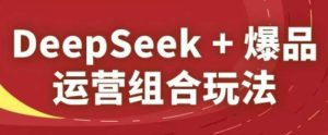DeepSeek+爆品运营组合玩法，2025淘系精品课-新手副业项目