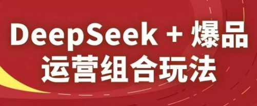 DeepSeek+爆品运营组合玩法，2025淘系精品课-新手副业项目