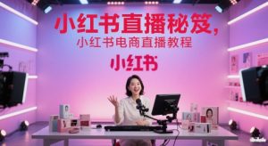 小红书直播秘笈,小红书电商直播教程-新手副业项目
