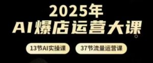 2025年AI爆店运营大课，13节AI实操课+37节流量运营课-新手副业项目