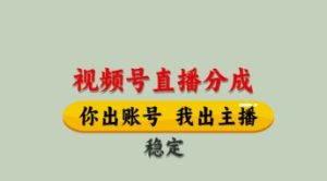 视频号直播分成，全程托管招募，单月轻松变现8k【揭秘】-新手副业项目
