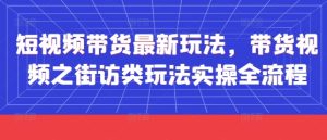 短视频带货最新玩法，带货视频之街访类玩法实操全流程-新手副业项目