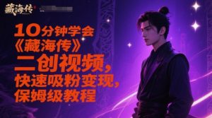 10分钟学会《藏海传》二创视频,快速吸粉变现,保姆级教程-新手副业项目