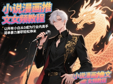 小说漫画推文女频教程，让所有小白从0成为行业内高手，简单暴力兼职轻松挣米-新手副业项目