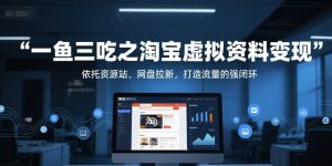 一鱼三吃之淘宝虚拟资料变现,依托资源站、网盘拉新,打造流量的强闭环-新手副业项目