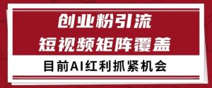 小红书某音创业赛道引流获客 自热矩阵日引200+【揭秘】-新手副业项目