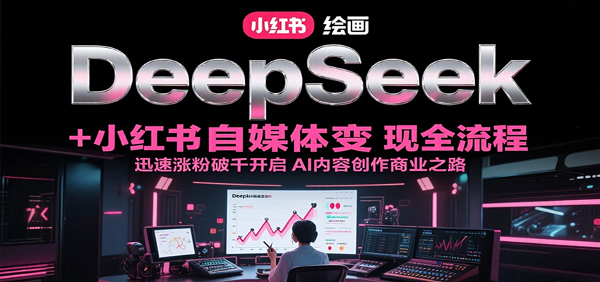 DeepSeek绘画+小红书自媒体变现全流程，迅速涨粉破千开启AI内容创作商业之路-新手副业项目