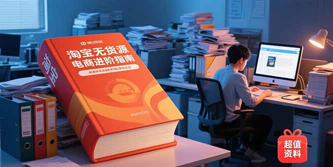淘宝无货源电商进阶指南，包含新人课、进阶课，配套资料，蓝海选品等-新手副业项目