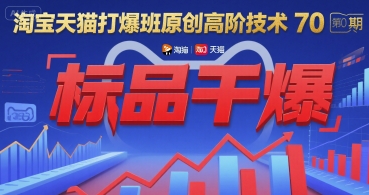 淘宝天猫打爆班原创高阶技术第70期：标品干爆-新手副业项目