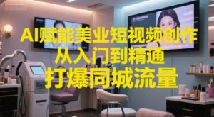 AI赋能美业短视频创作,从入门到精通,打爆同城流量,超级AI工具短视频实操落地-新手副业项目