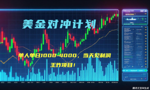 2025年最暴力项目“美金先登计划”最新最强对冲战法，每日实际收益1K-4K-新手副业项目
