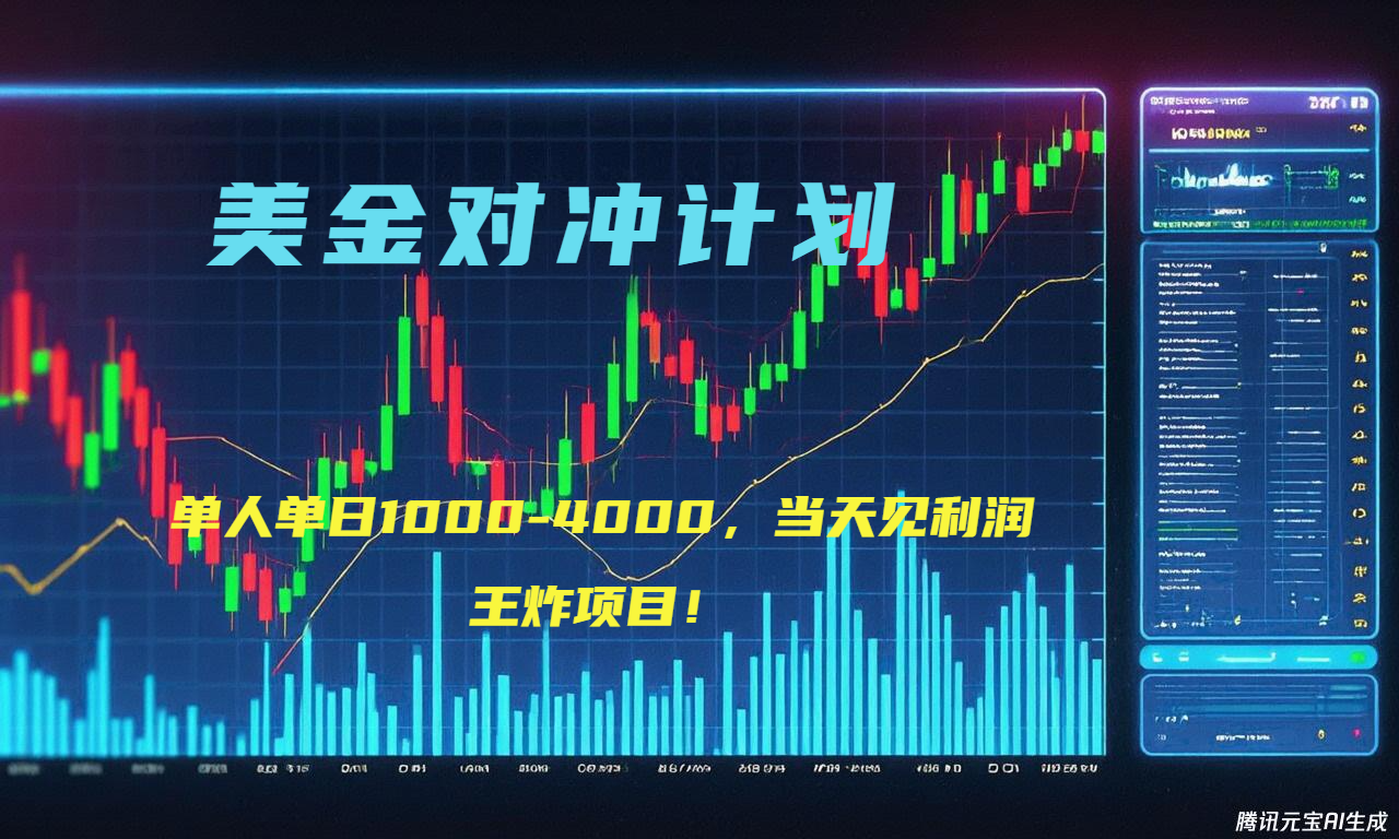 2025年最暴力项目“美金先登计划”最新最强对冲战法，每日实际收益1K-4K-新手副业项目
