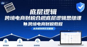 跨境电商财稅合规底层逻辑思维课-跨境电商财税教程-新手副业项目