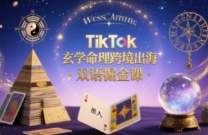 TikTok玄学命理跨境出海双语掘金课，手把手教你用命理知识精准直击海外用户痛点-新手副业项目