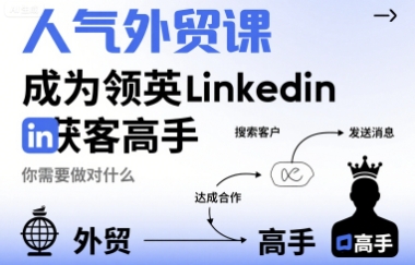 人气外贸课-成为领英Linkedin获客高手，你需要做对什么-新手副业项目