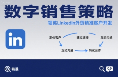 数字销售策略领英LinkedIn外贸精准客户开发-新手副业项目