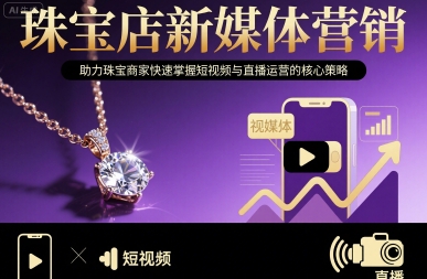 珠宝店新媒体营销，助力珠宝商家快速掌握短视频与直播运营的核心策略-新手副业项目