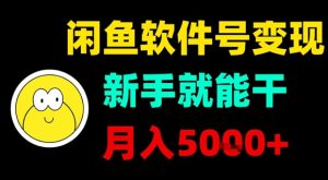 闲鱼软件号变现，新手就能干，月入5k+-新手副业项目